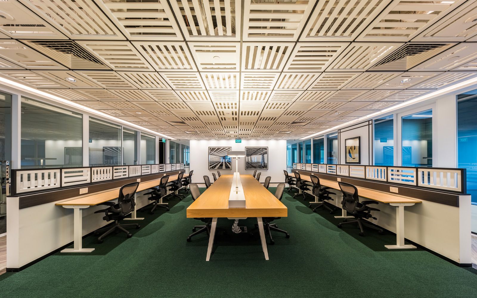 Coworking desk in a shared office in Singapore